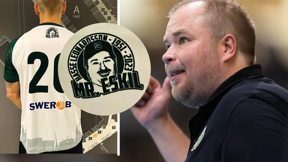 Andreas Stockenbergs pappa Hasse pryder numera HK Eskils matchtröja. "Otroligt vackert. Det är nästan så att man blir lite rörd", säger han.