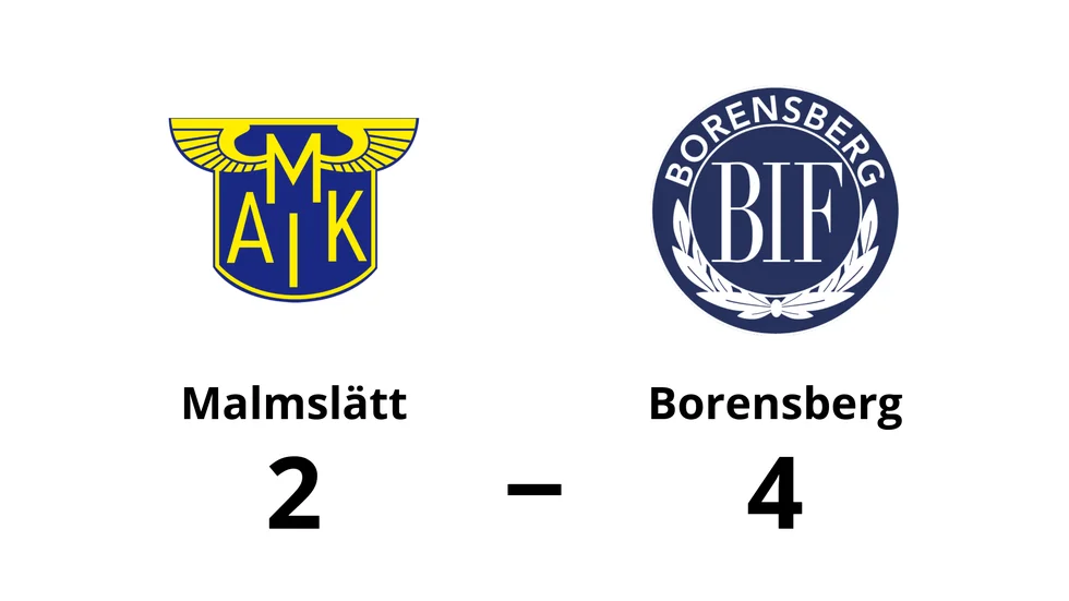 Malmslätts AIK förlorade mot Borensbergs IF FK