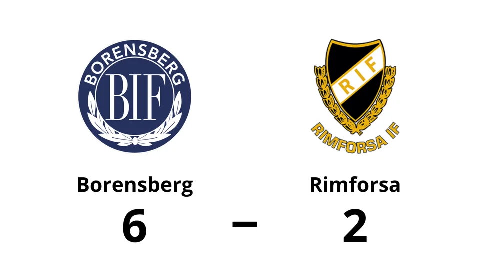 Borensbergs IF FK vann mot Rimforsa
