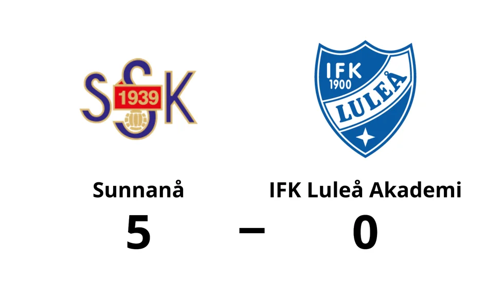 Sunnanå SK vann mot IFK Luleå Akademi
