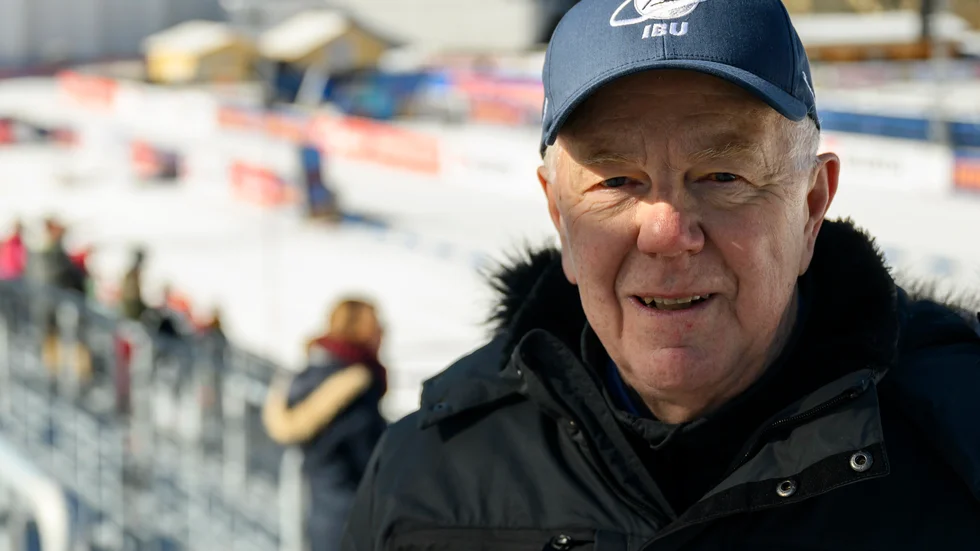 Olle Dahlin, ordförande i IBU, på plats under VM i Lenzerheide.