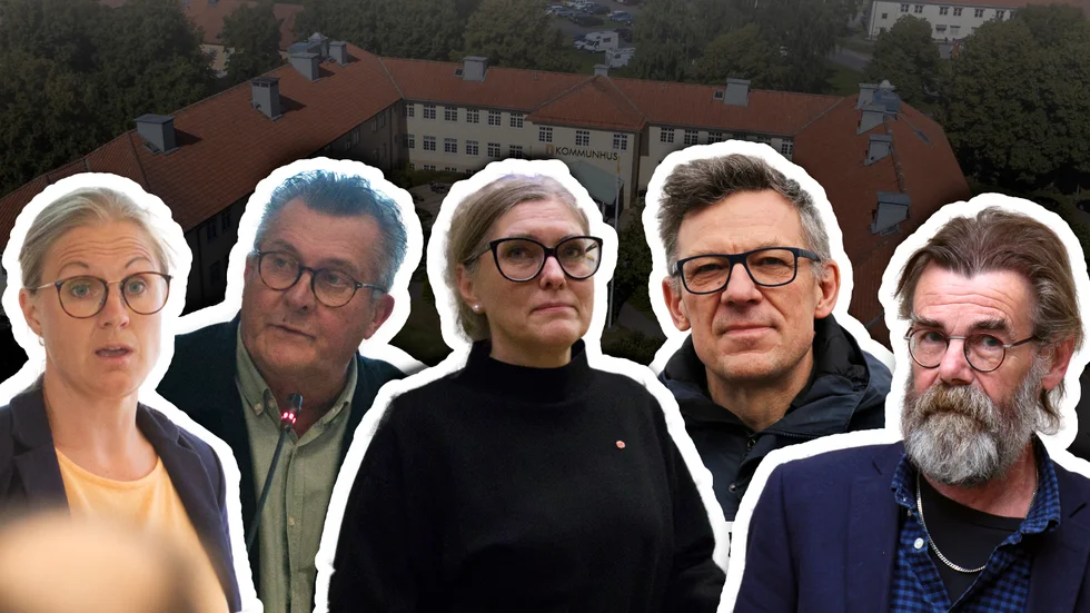Flera oppositionspartier i Vadstena ställer sig kritiska till styret och Sverigedemokraternas relation. I kollaget: Frida Edholm (K), Tommy Kennberg (MP), Karolina Hoff (S), Roland Sjödahl (C) och Dag Källman (V).
