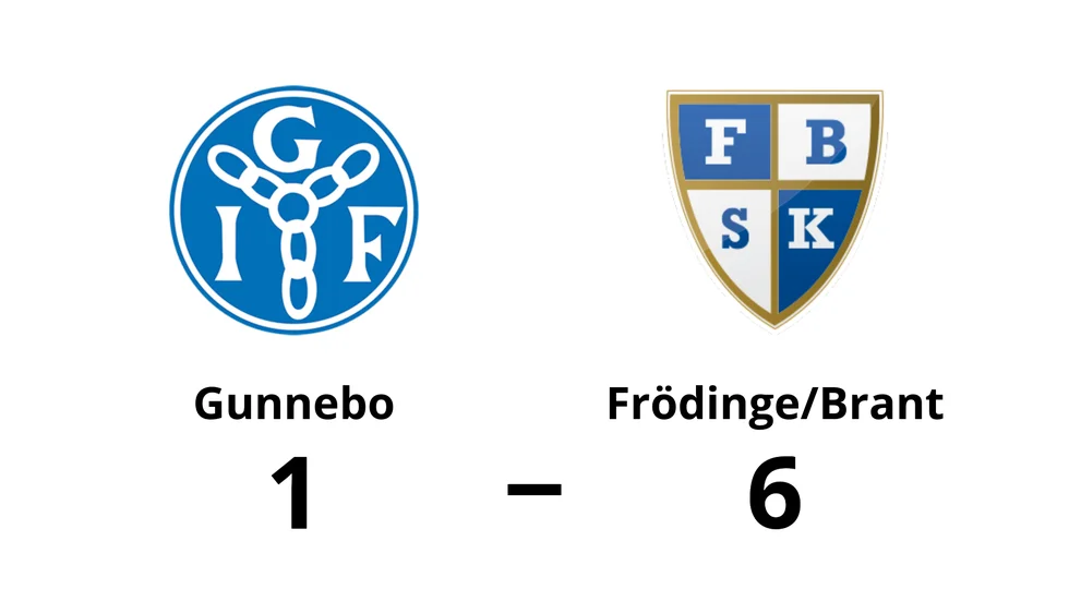 Gunnebo IF förlorade mot Frödinge/ Brant SK
