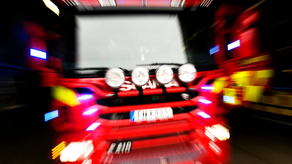 Befarad brand i flerfamiljshus i Gällivare. 