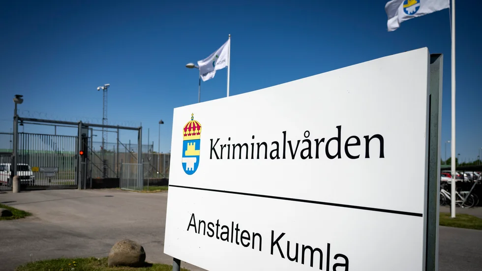 På Kriminalvårdens anstalt i Kumla får som är intagna på skabbdrabbade avdelningar för närvarande stanna på sina rum. Arkivbild.
