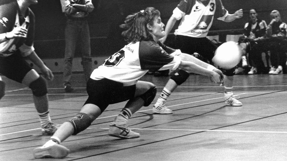 Katrin Vink tog SM-guld i volleyboll tre år på raken i tre olika klubbar. Med Uppsala var det 1993.