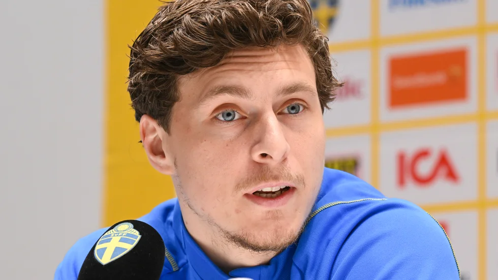 Landslagets lagkapten Victor Nilsson Lindelöf. Arkivbild.