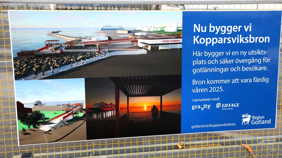 Bygget av Kopparsviksbron kryssningskajen blir både dyrare och fördröjt.
