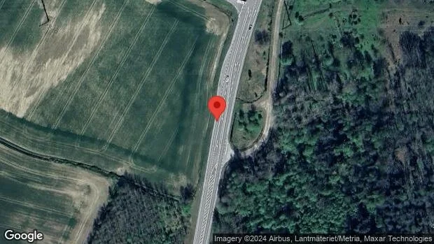 Stopp på väg 34 på grund av en viltolycka