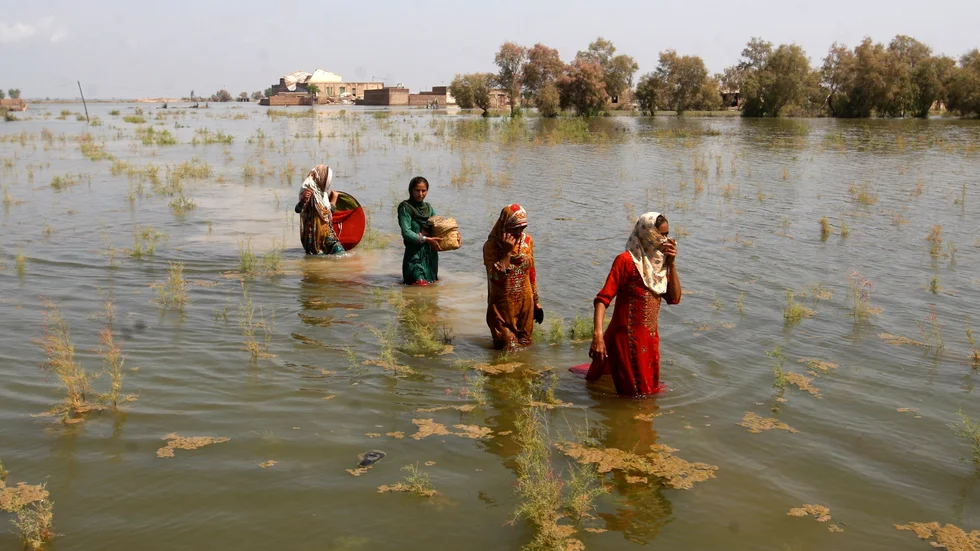 Klimatförändringar pekas ut som ett av hoten mot jämställdhet i världen. Arkivbild från Pakistan.
