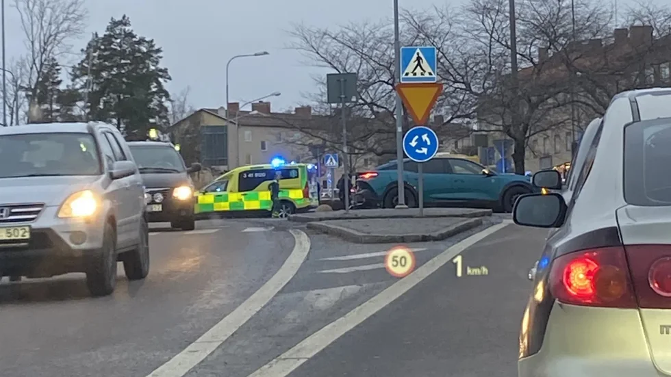 Olyckan inträffade vid 14 på torsdagen.