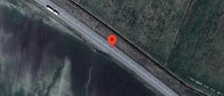 Stopp på väg 34 efter singelolycka