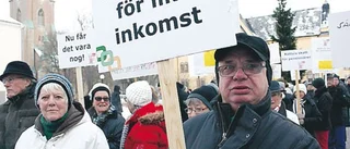 Pensionärerna demonstrerar