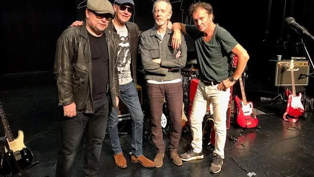 Jimmy Uller (tvåa från vänster) och hans bluesband.