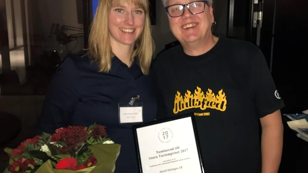 Jenny och Putte Svensson Sahlin blev utan stort turismpris, men var glada över att ha blivit nominerade till det åtråvärda priset.