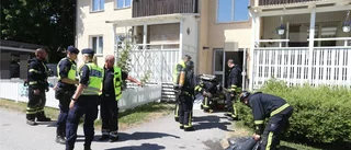 Spis i lägenhet började brinna