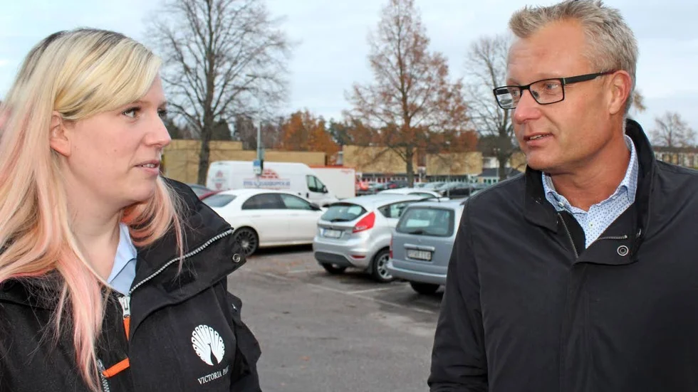 Områdesansvariga Eleonor Biberg och vd:n på Victoria Park, Peter Strand.