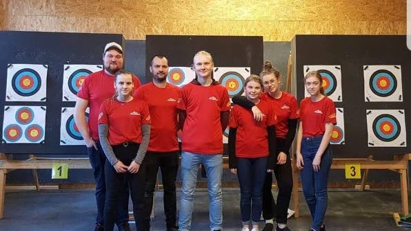 Motalas skyttar på DM: Gustav Karlsson, Emma Holmertz, Daniel Holmertz, Samuel Westin, Cornelia Ludvigsson, Inez Hofer Jakobsson, Alma Lind