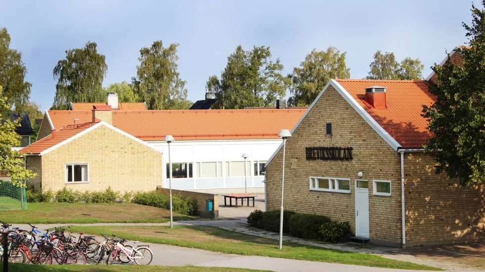 Enligt polisen ska elva fönsterrutor på Breviksskolan ha krossats under natten mot lördagen.