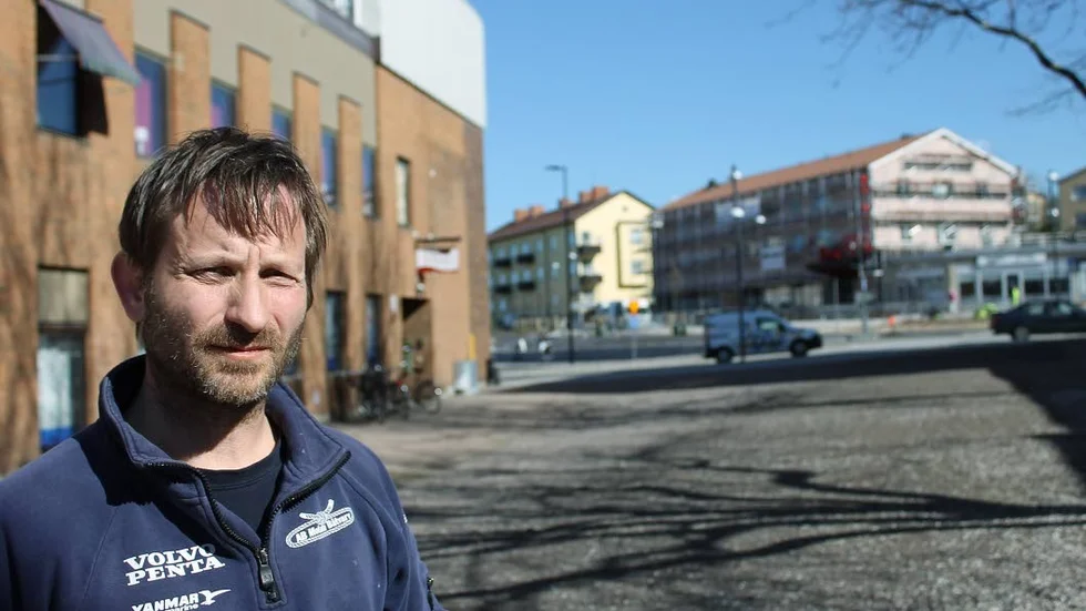 Jan William, moderator i branschrådet handel och konsumentservice, vid PK-torget, som han menar borde bli entré till centrum.