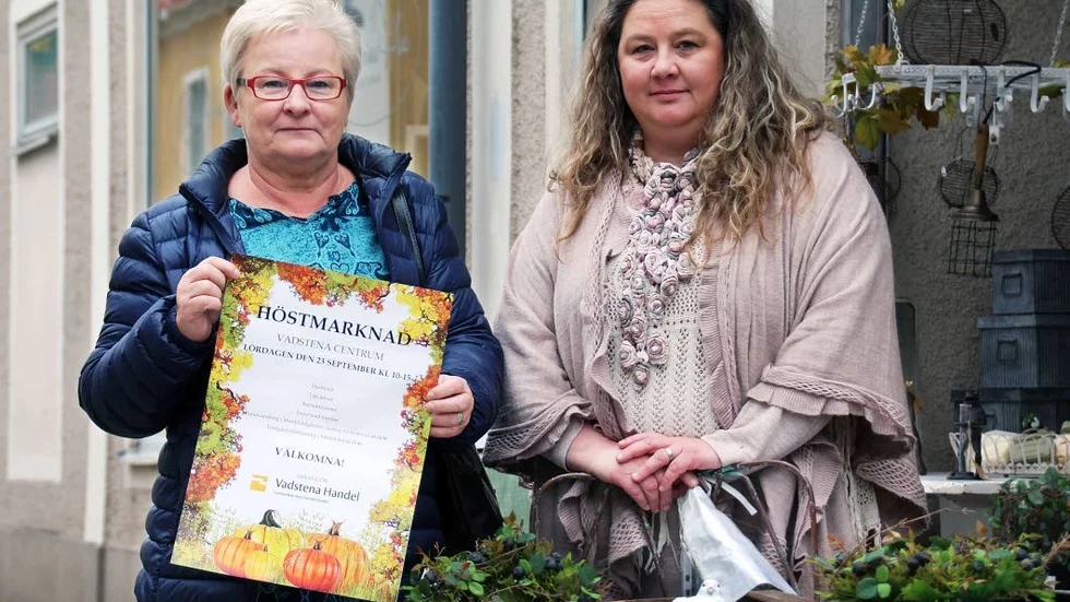 Höstmarknad. Helli Björklund och Carina Johansson har planerat marknaden och nu hoppas de på fint väder på lördag.