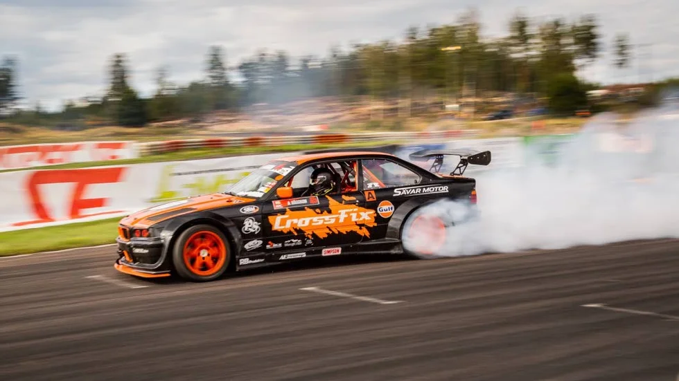 Albert Häggbom från Norrfjärden blev totaltvåa i riksmästerskapet i drifting. (arkivbild)
