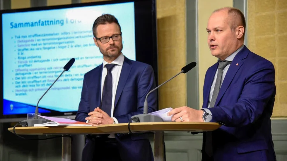 Ny lagstiftning. Justitieminister Morgan Johansson vill att deltagande i terrororganisationer ska bli olagligt.