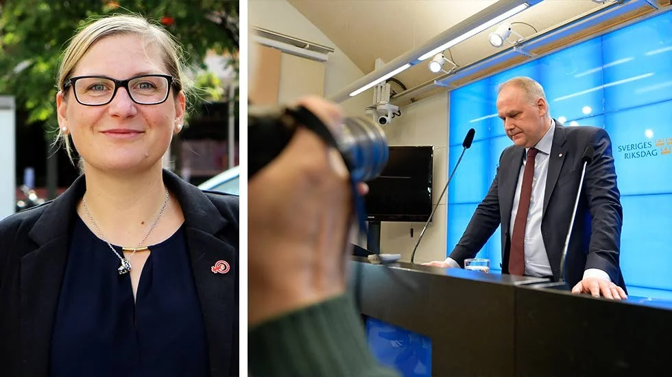 Vi kan inte med öppna ögon gå med på att bli bakbundna, säger vänsterpartiets gruppledare i Linköping Jessic Eek.