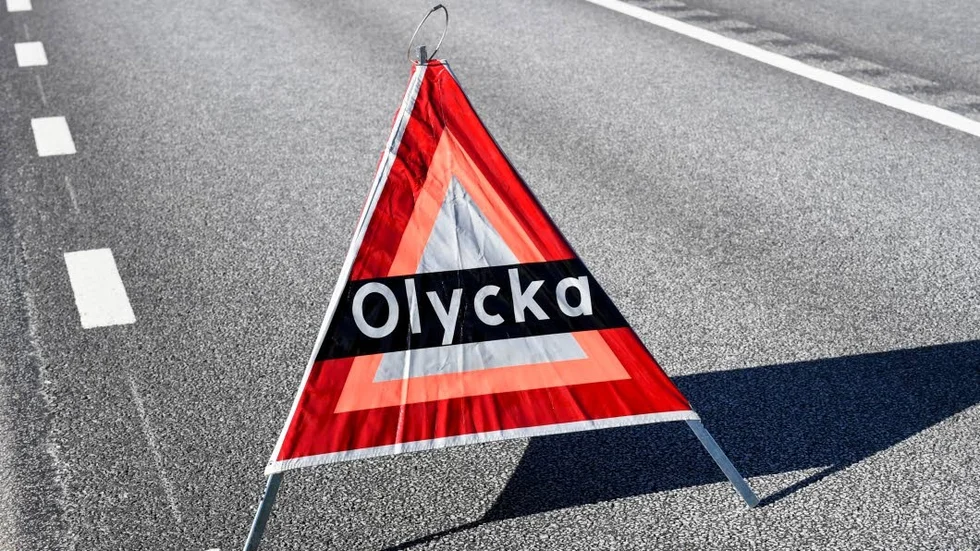 En singelolycka inträffade på riksväg 34 under lördagen.