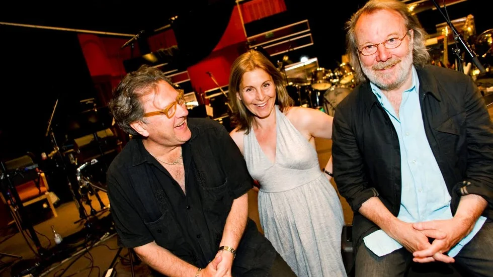 Huvudpersoner. Tommy Körberg, Helen Sjöholm och Benny Andersson.