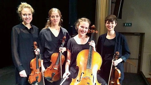 Malvakvartetten  blev en ny spännande bekantskap för Hultsfredspubliken, när deras konsert på Valhall avslutade årets säsong för musikföreningen.