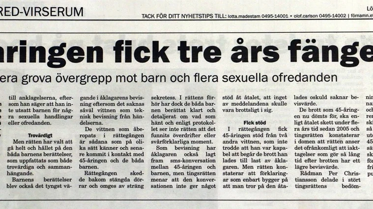 Vimmerby Tidning den 16 juli.
