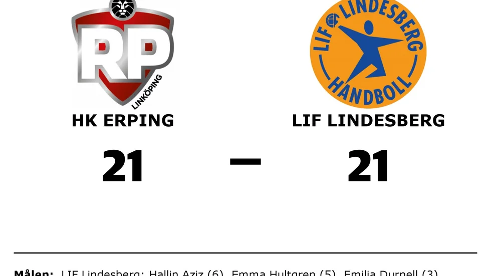 HK eRPing spelade lika mot LIF Lindesberg