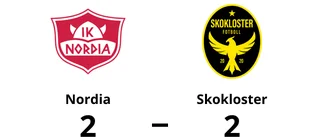 Nordia och Skokloster delade på poängen