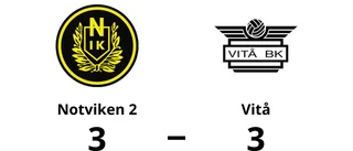 Vitå tog en poäng mot Notviken 2