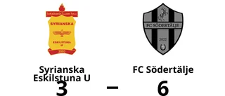 Klar seger för FC Södertälje mot Syrianska Eskilstuna U på Fröslunda IP