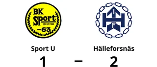 Hälleforsnäs besegrade Sport U på bortaplan