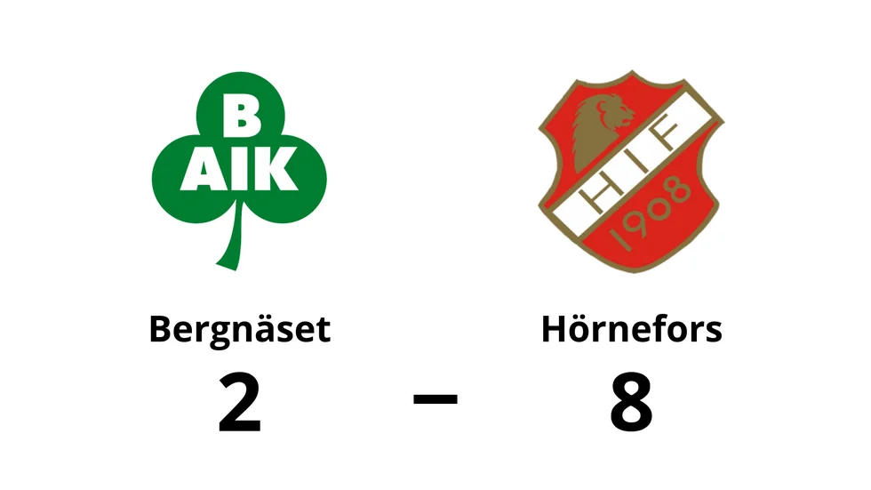 Bergnäsets AIK förlorade mot Hörnefors IF