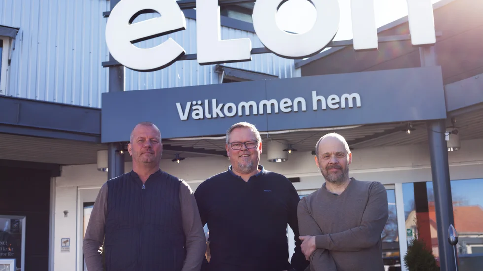 Delägarna Mattias Johansson och Henrik Lindblom samt platschefen Torbjörn Wretman.