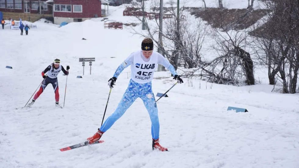 Moa Majbäck, Jukkasjärvi IF, blev tvåa i D 17-18 under Kirunaspelen.