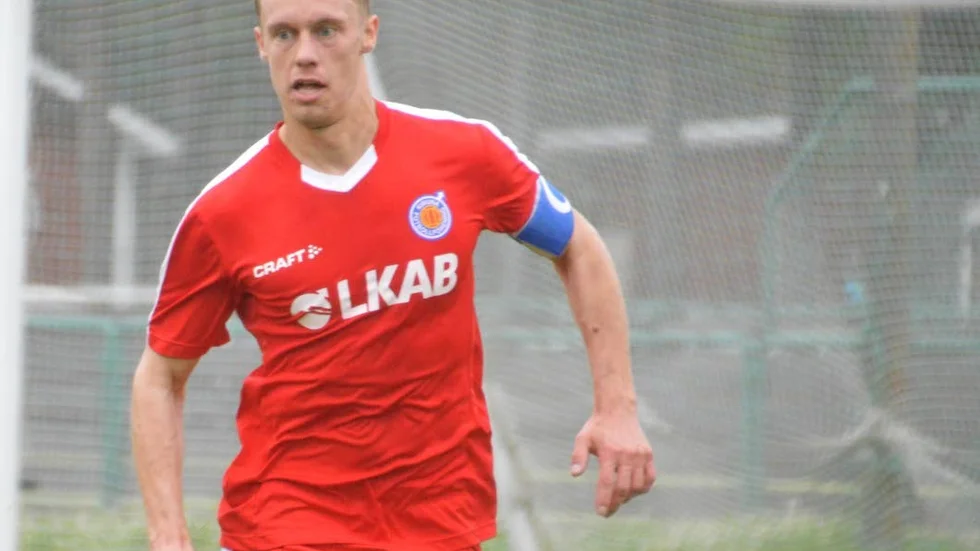 Emil Lund gjorde det viktiga 2–0-målet för Kiruna som tog en viktig seger.