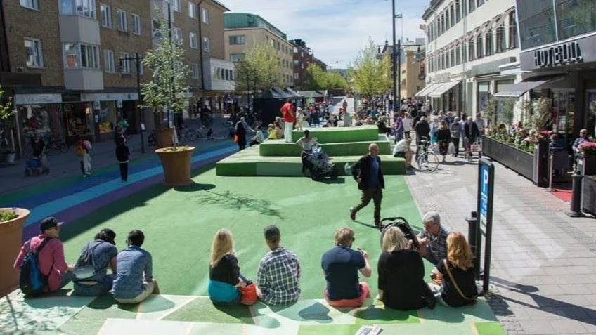 Sommargatan i Luleå.