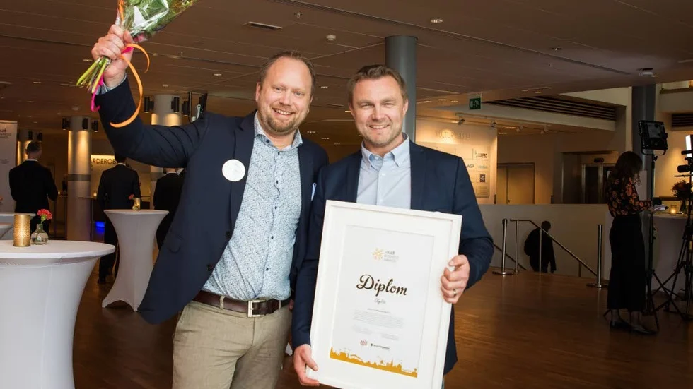 Mattias Lindström och Fredrik Berglund, Skylite, blev Årets IT-organisation.