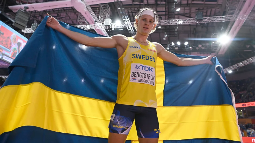 Sveriges Carl Bengtström tog brons på 400 meter under inomhus-VM i friidrott i Belgrad.