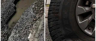 Hål i gatan orsakade flera punkteringar och förstörda fälgar – bilister kräver 31 500 kronor
