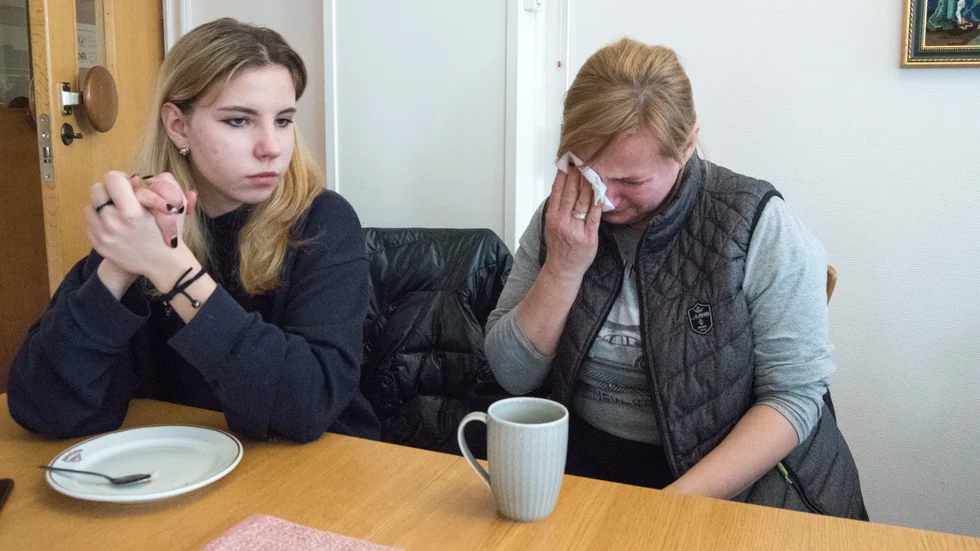 Masha Vynohradsika och hennes moster Ohla Vakoluk lyckades ta sig ut ur Ukraina direkt när kriget startade. Bilden är från Johanneskyrkan i mars ifjol nditmånga nyanlända ukrainare sökte sig.