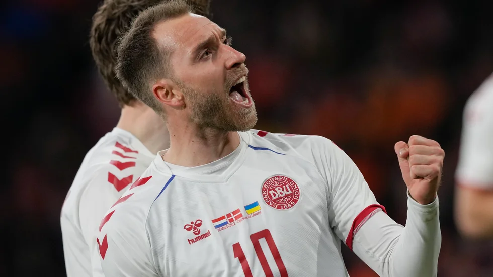 Christian Eriksen gjorde mål mot Nederländerna.