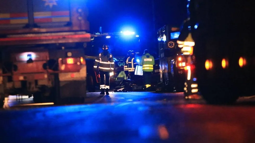 Allvarlig frontalkrock på väg 292 på fredagskvällen.