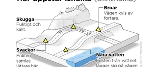 Risk för ishalka i länet