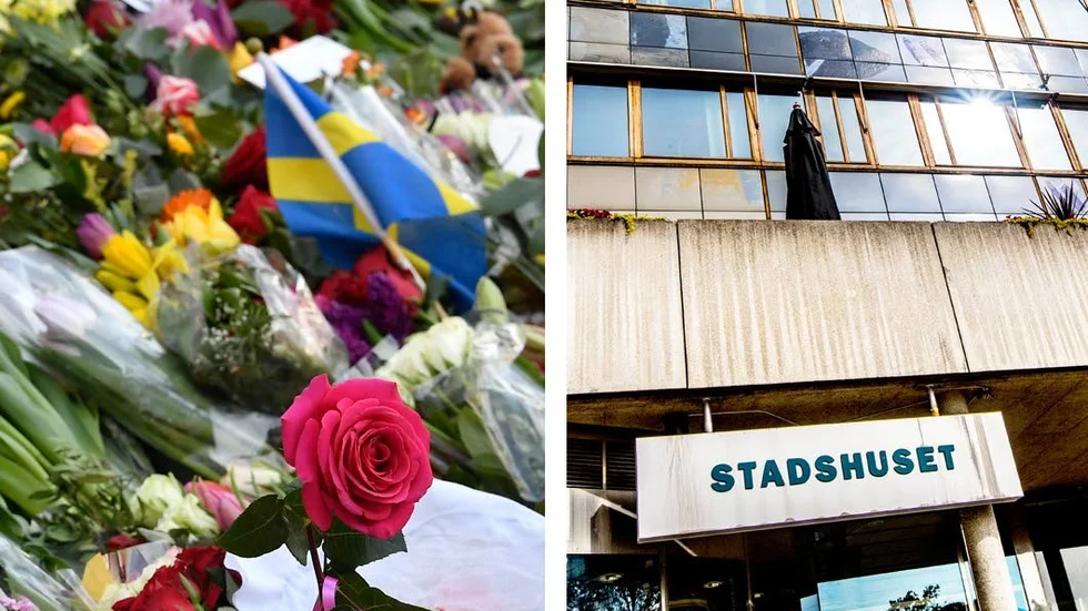 Uppsala kommun håller en tyst minut i stadshuset på måndagen.